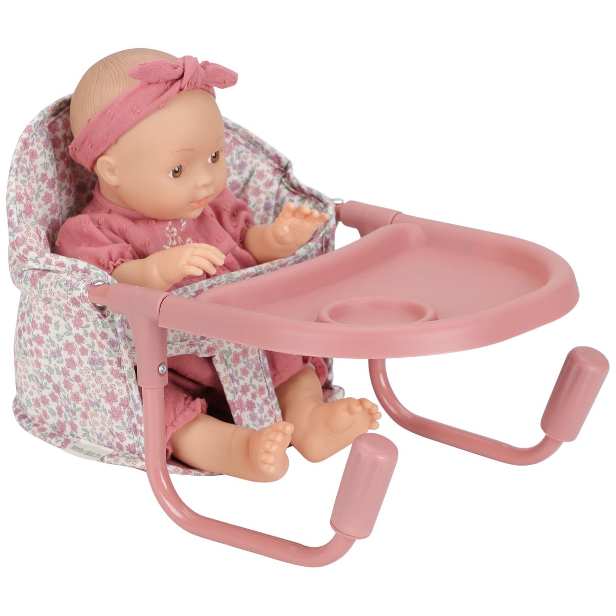 Chaise de table pour poupée rose, LITTLE DUTCH