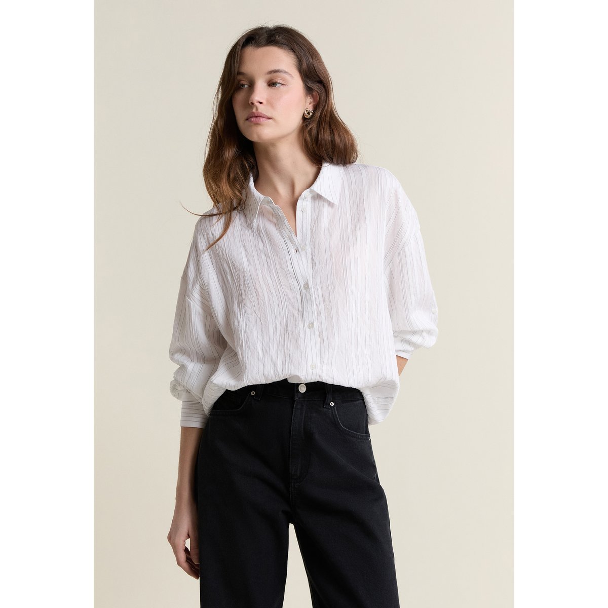 Chemise manches longues COCO RAY blanc, ETAM