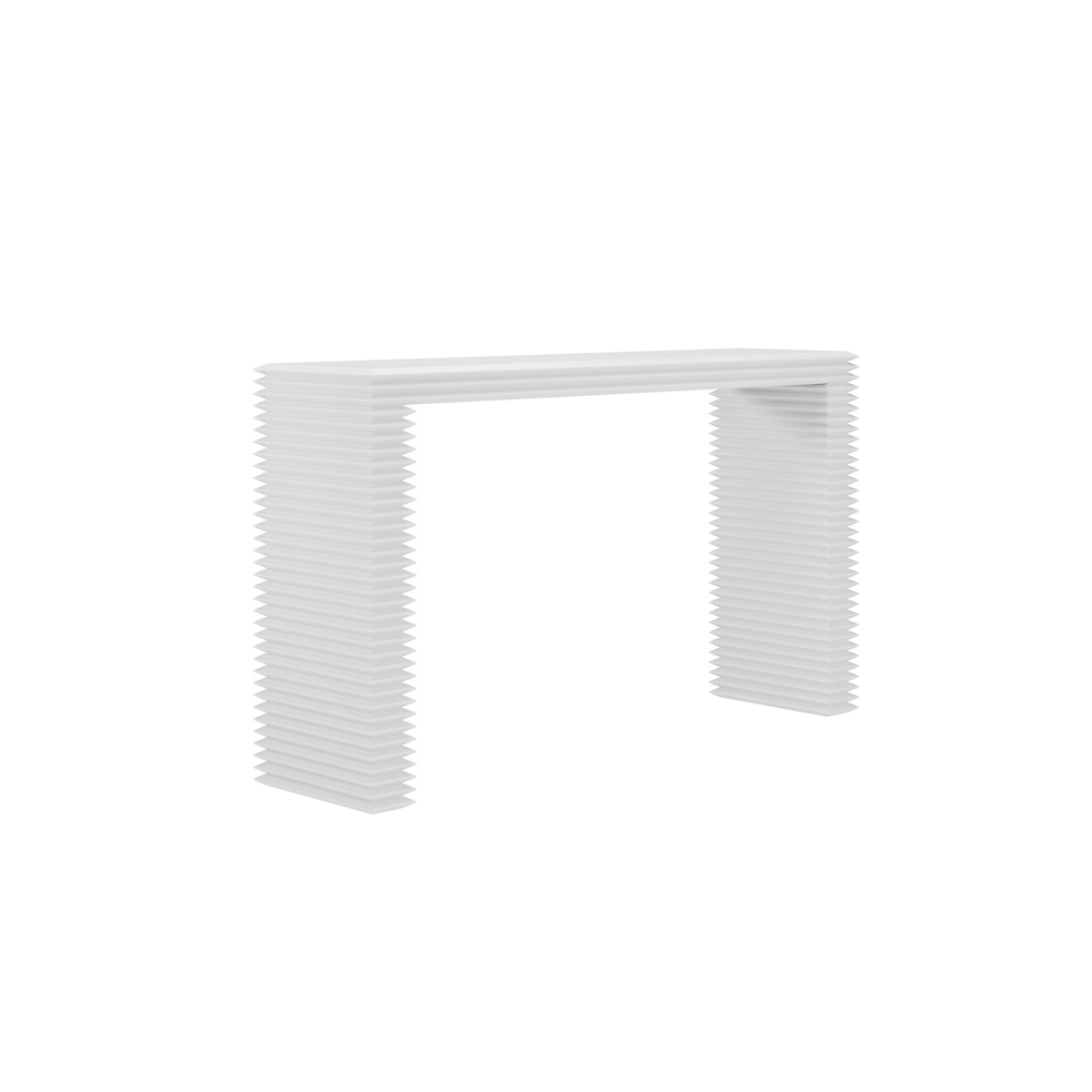 Harlan Ridged Console Table white, SO'HOME
