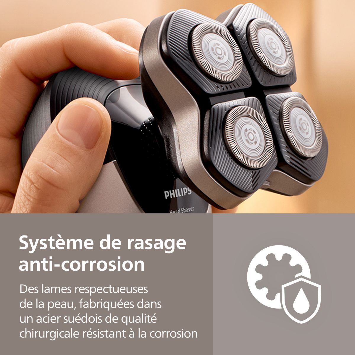 Tête de rasoir de rechange pour rasoir tete couleur unique, PHILIPS