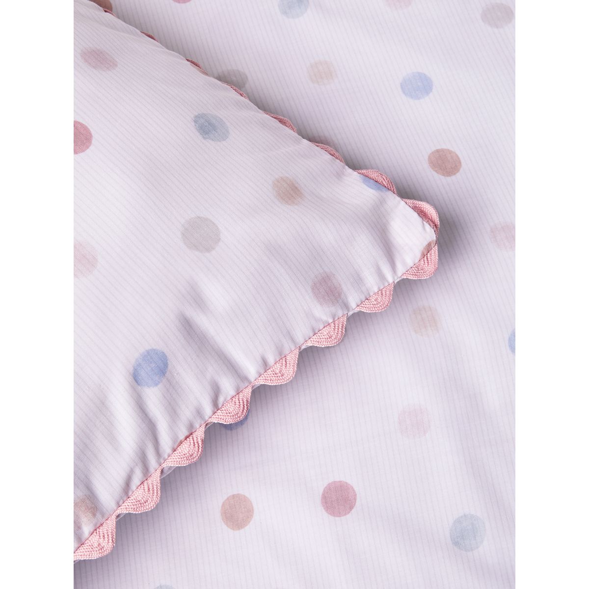Parure de lit en polycoton imprimé pois rose/crème, NEXT