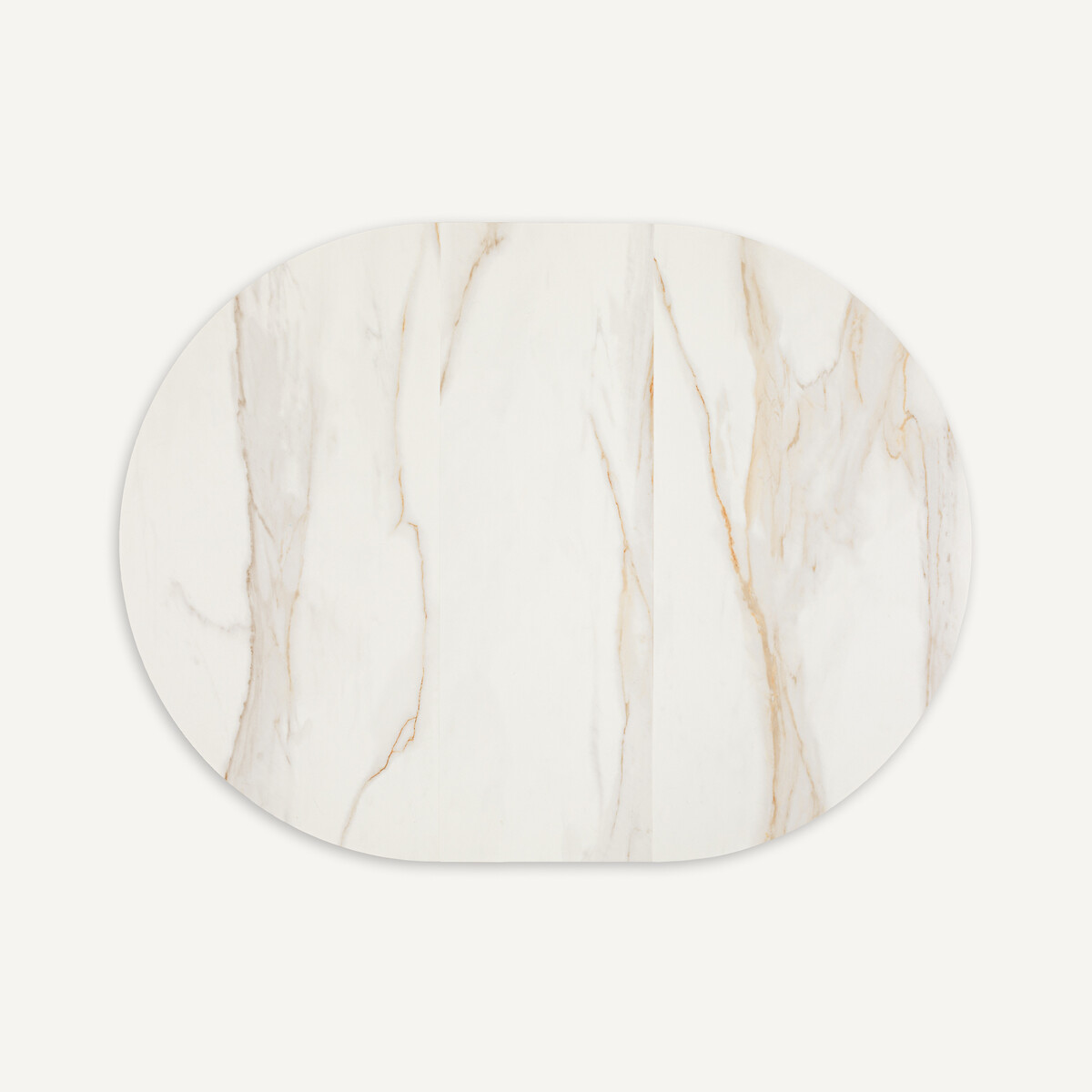 Plateau de table rond et extensible en céramique, diamètre 135 à 180 cm, EXTENDO céramique blanche, AM.PM