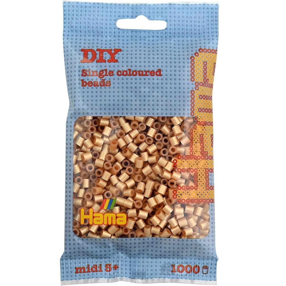 Sachet 1000 perles plastique Midi OR jaune, HAMA