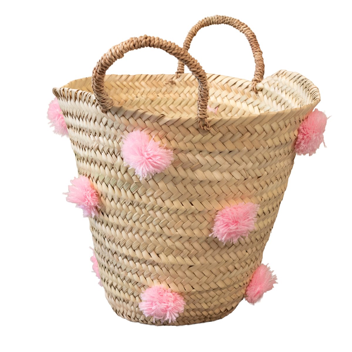 Panier de rangement à pompons - LOJI rose, HOME MAISON