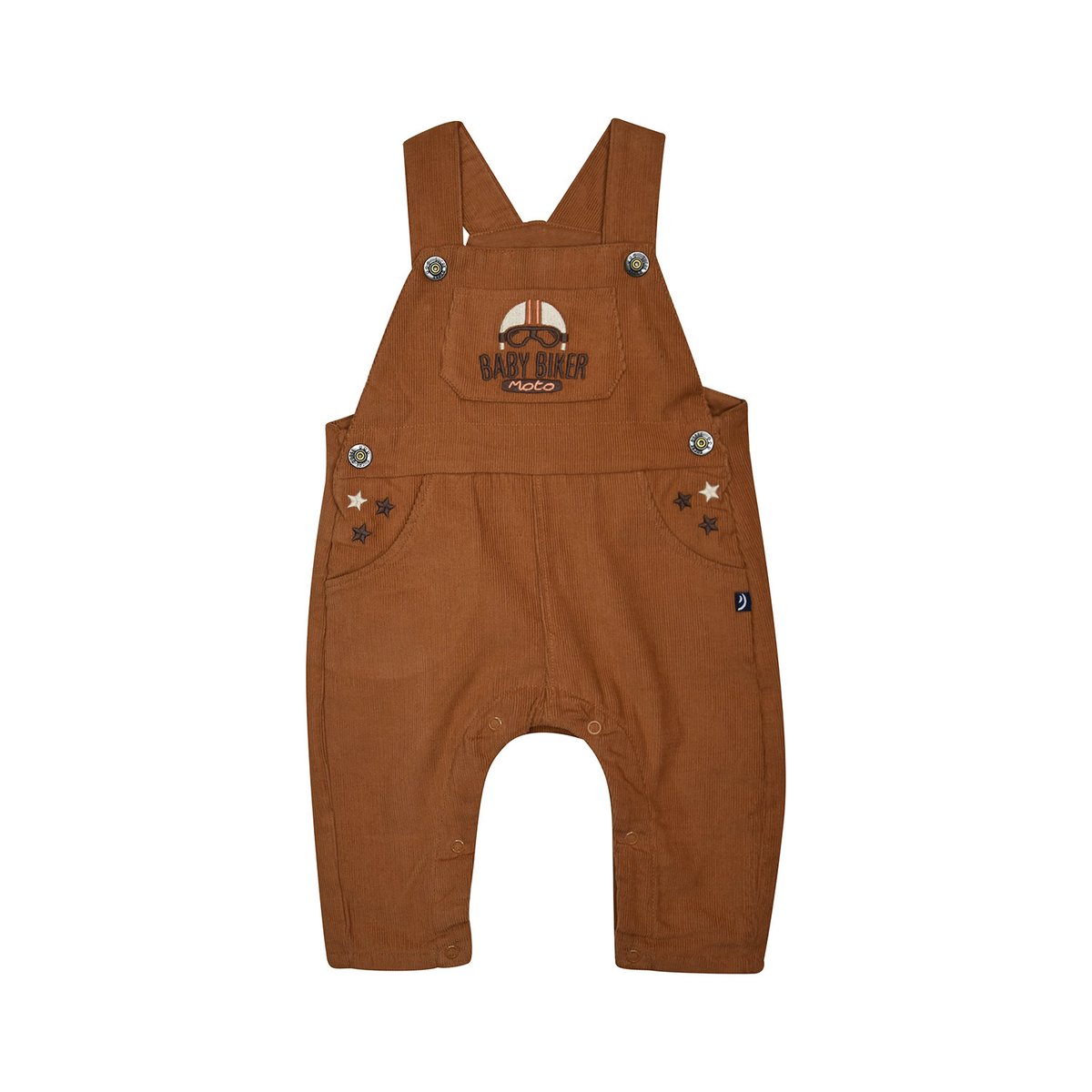 Ensemble tshirt salopette longue martial velours cotele marron, SUCRE D'ORGE