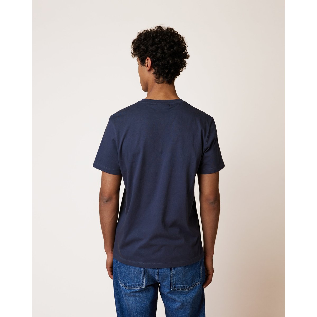 T-shirt en maille marine grisé, FAGUO