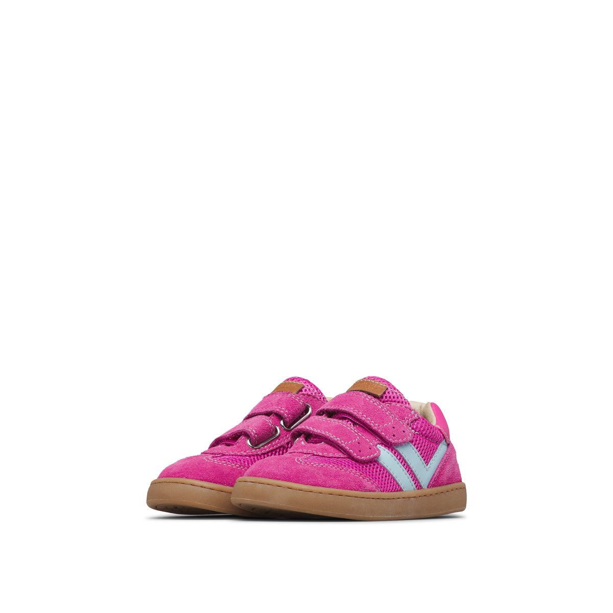 Sneakers pieds nus en cuir et tissu KEVIS 2 VL. fuchsia-, NATURINO
