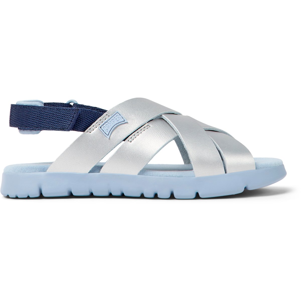 Sandales Oruga cuir argent, CAMPER
