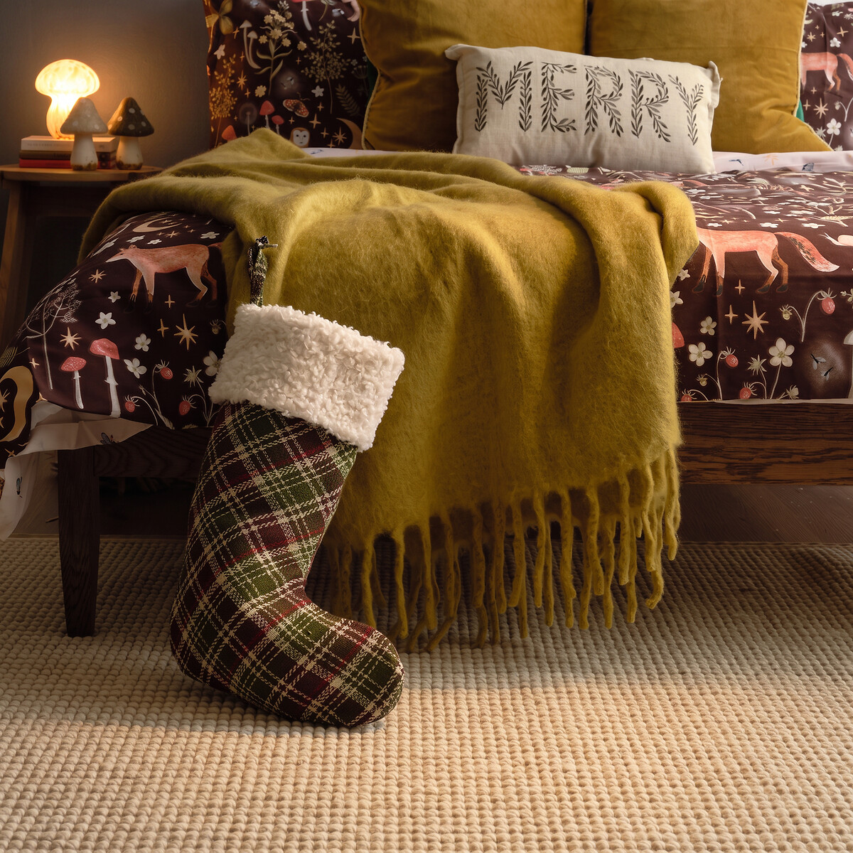 52cm Heritage Noel Green Check Stocking green, SO'HOME