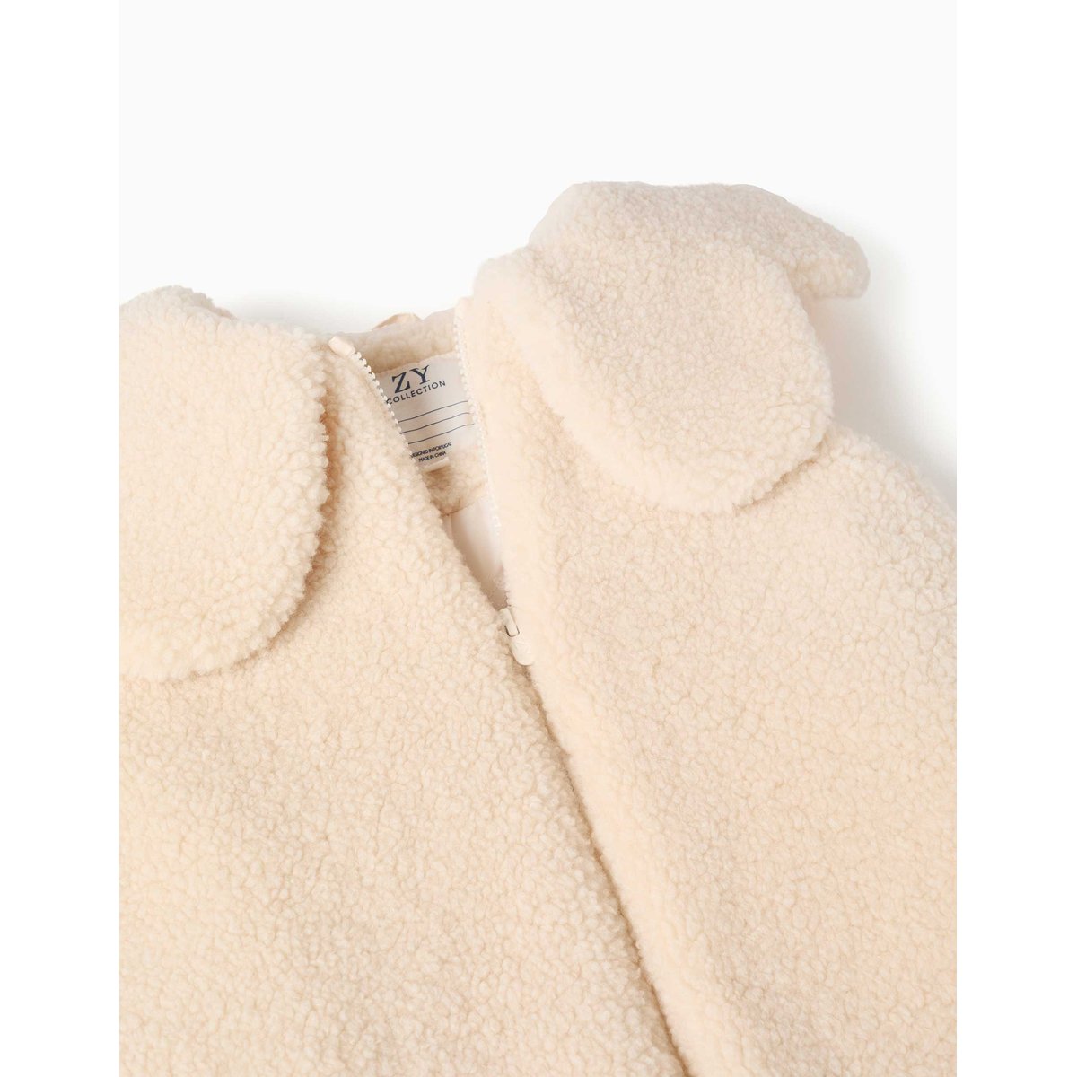 Veste sans manches matelassée en sherpa avec maxi col blanc, ZIPPY
