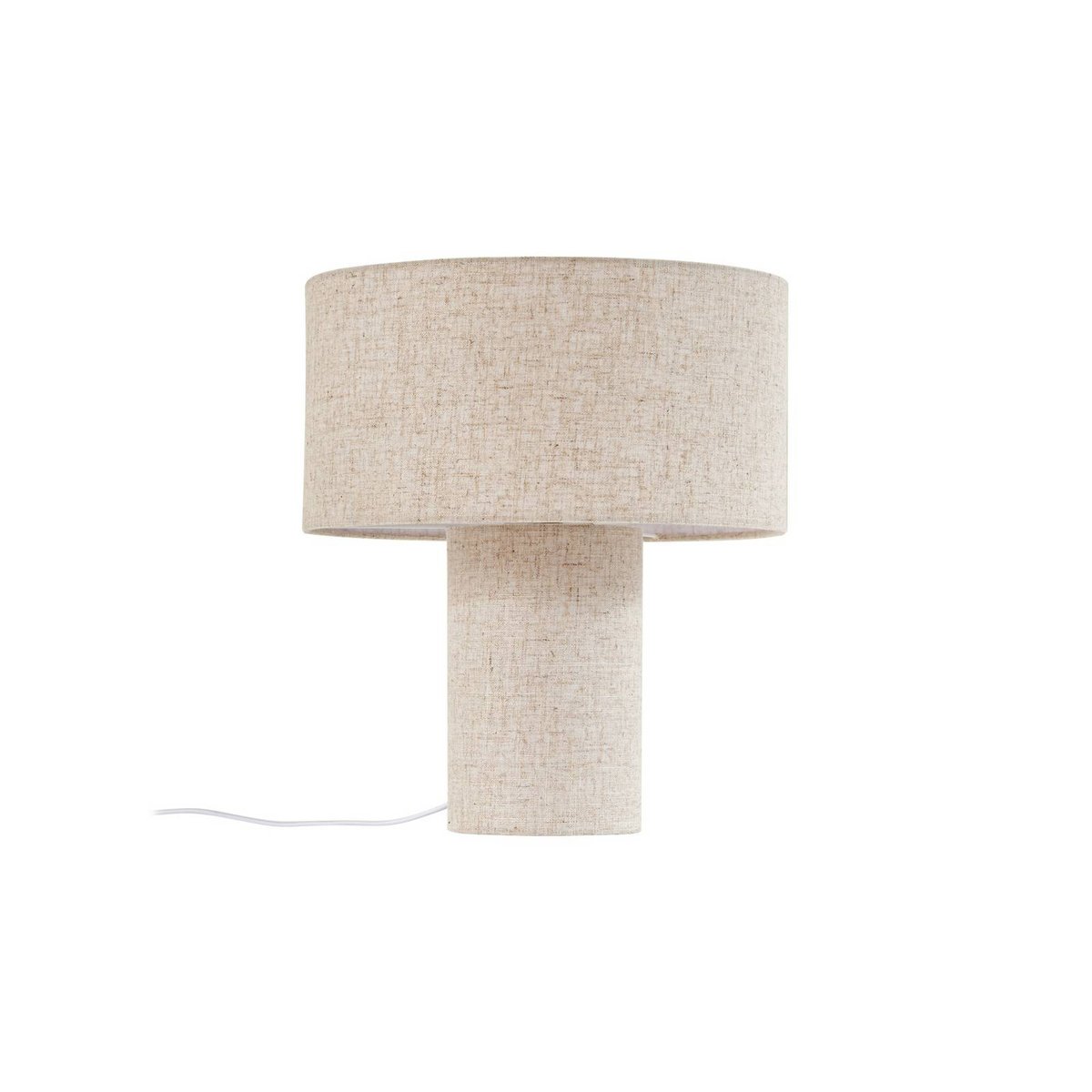 Lampe à poser en textile scandinave, Elfie beige, LINDBY