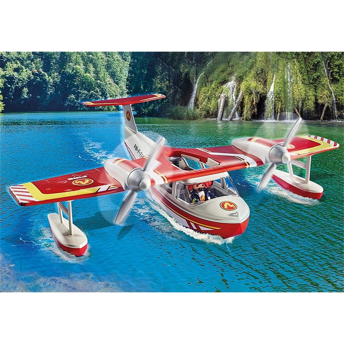 Hydravion avec pompier hydravion avec pompier, PLAYMOBIL