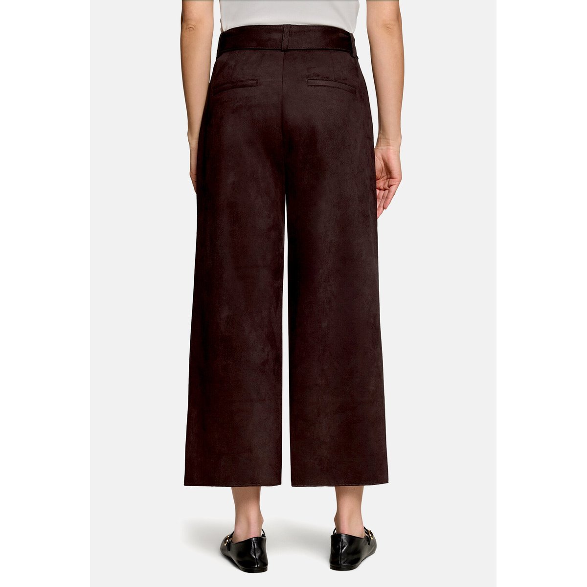 Jupe-culotte à ceinture à nouer chocolate plum, ZERO