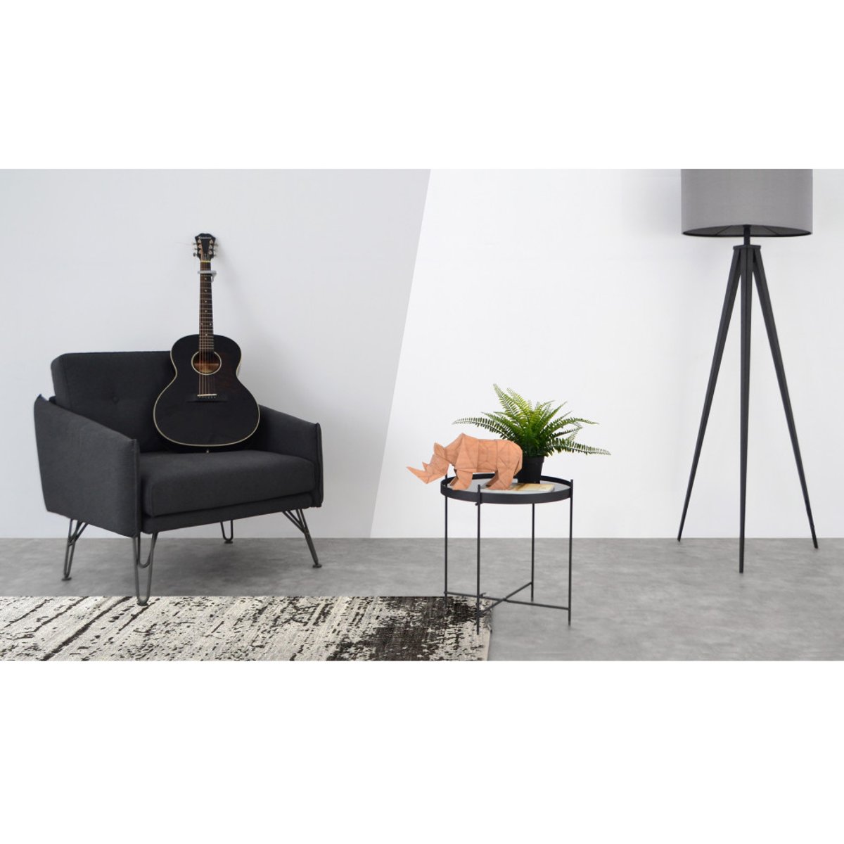 Table basse design ronde Small- CUPID noir, ZUIVER