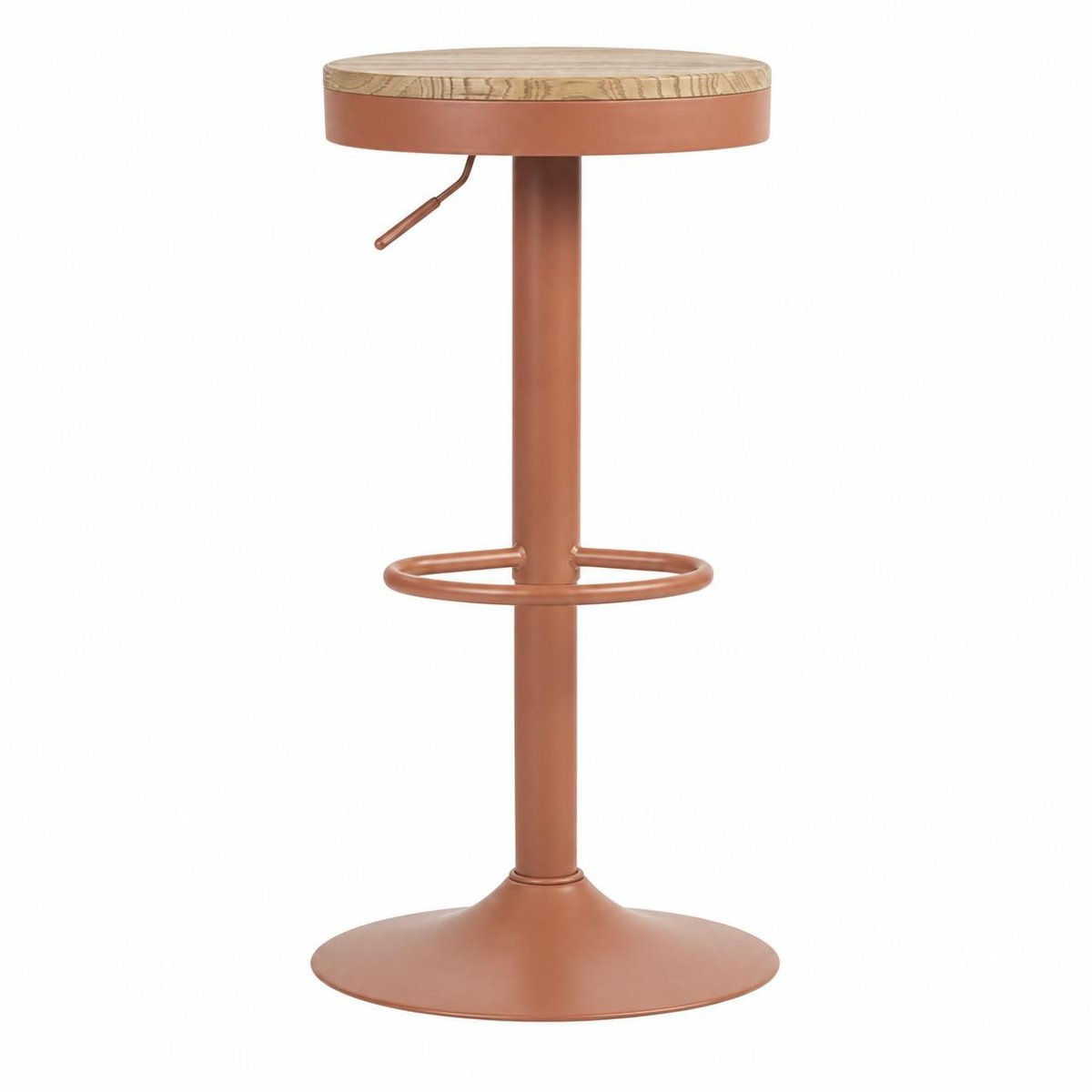Tabouret de bar en métal réglable (lot de 2) LEEDS terracotta, PIER IMPORT