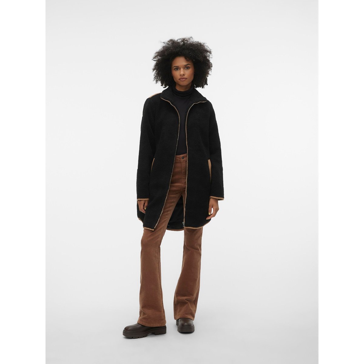 Manteau En Peluche black, VERO MODA