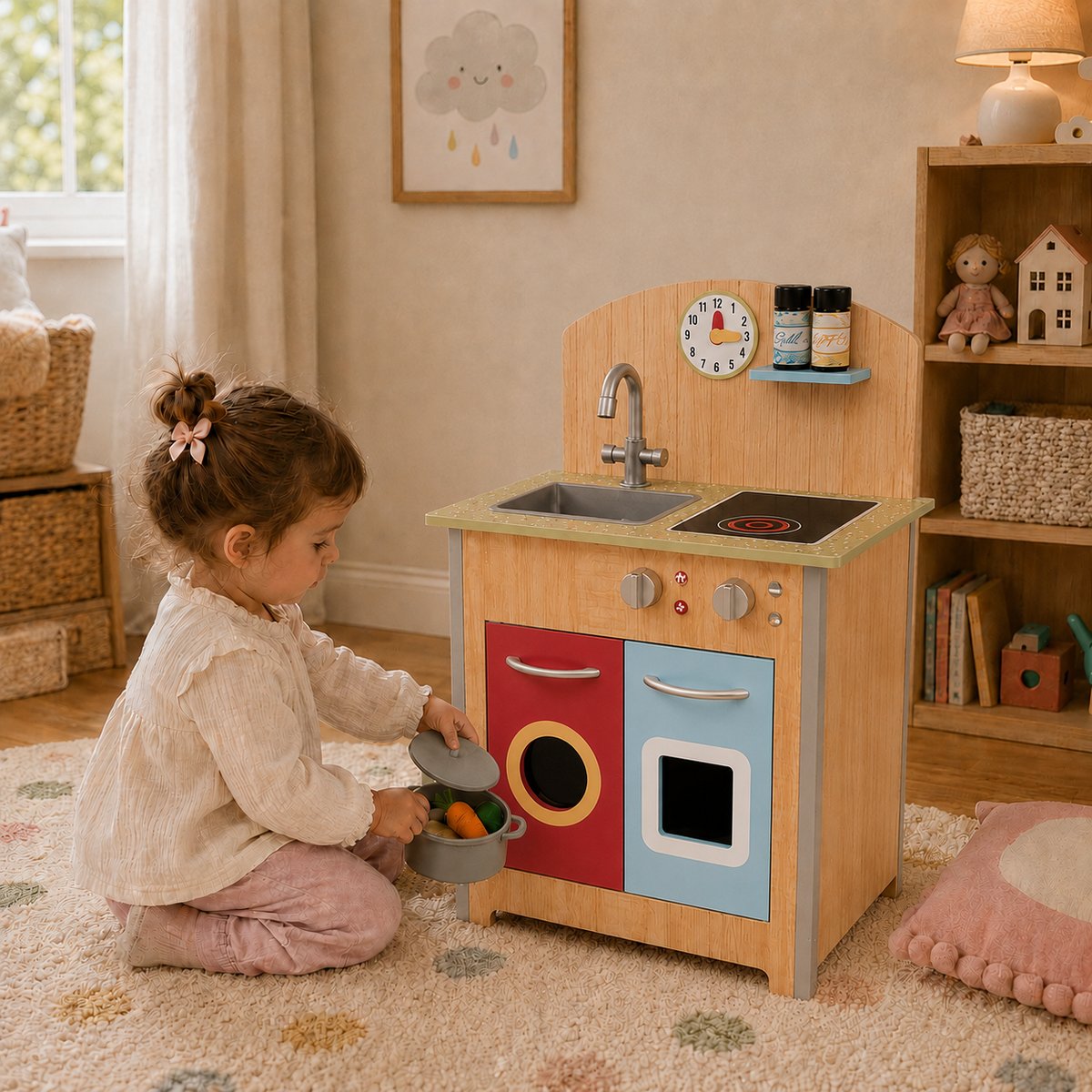 Cuisine Enfant Dinette PORTO multicolore, TEAMSON KIDS