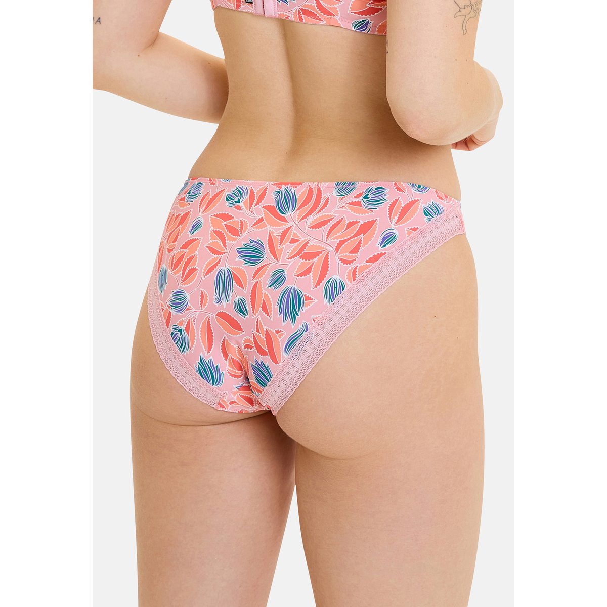 Slip JOHANNE tulipes fond rose, BILLET DOUX