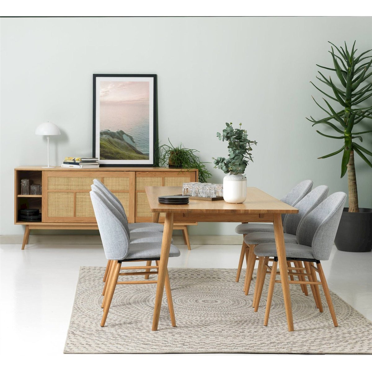 Buffet en bois et cannage collection VISIMMY bois clair et noir, RECOLLECTION