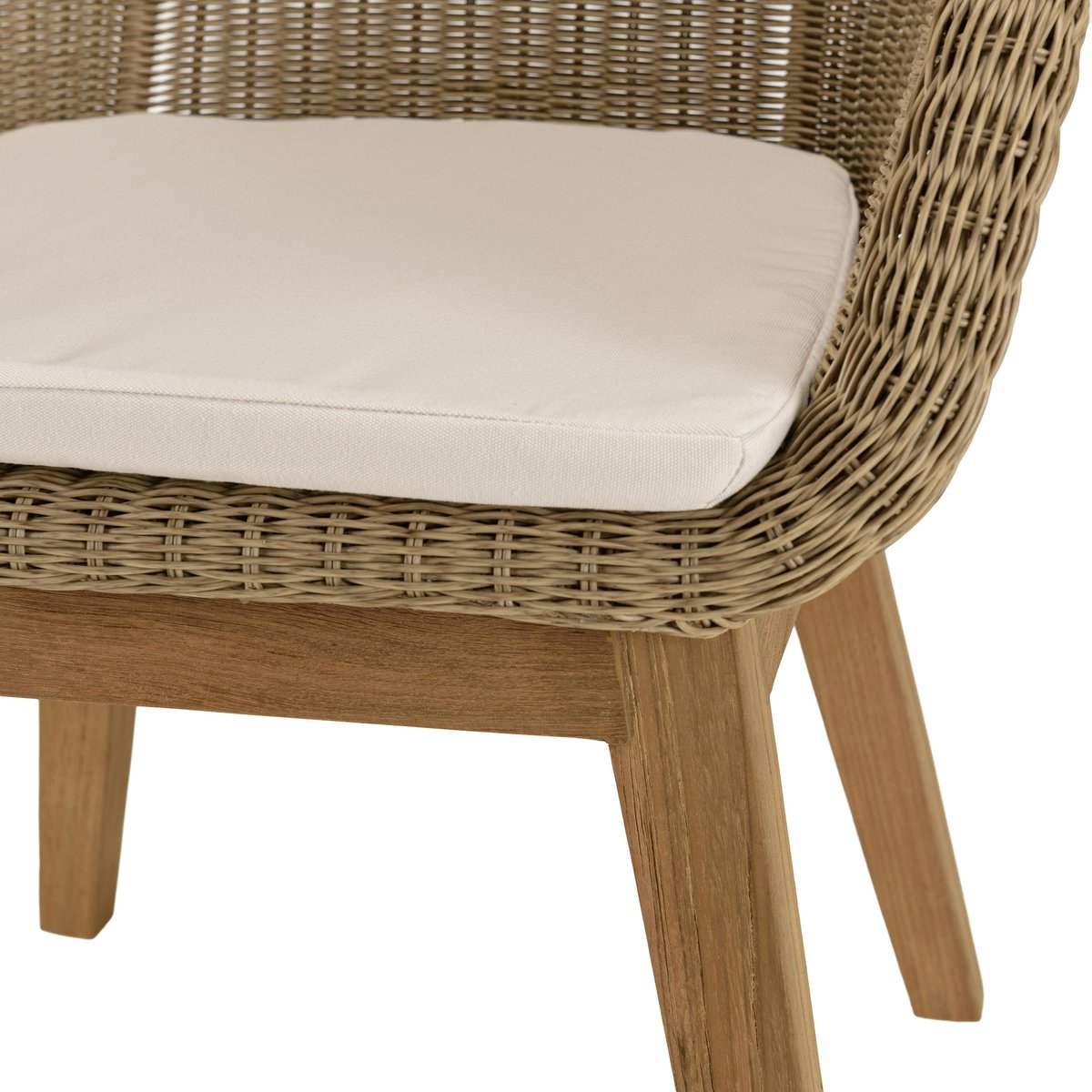 Fauteuil de jardin résine tressée beige (lot de 2) MANY beige, PIER IMPORT