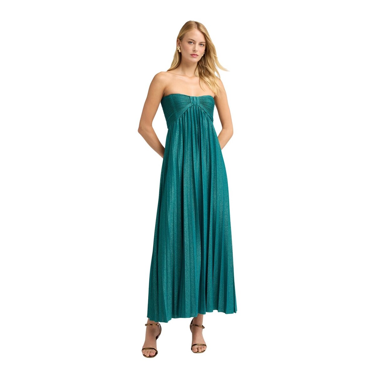 Robe longue plissée vert, MOTIVI