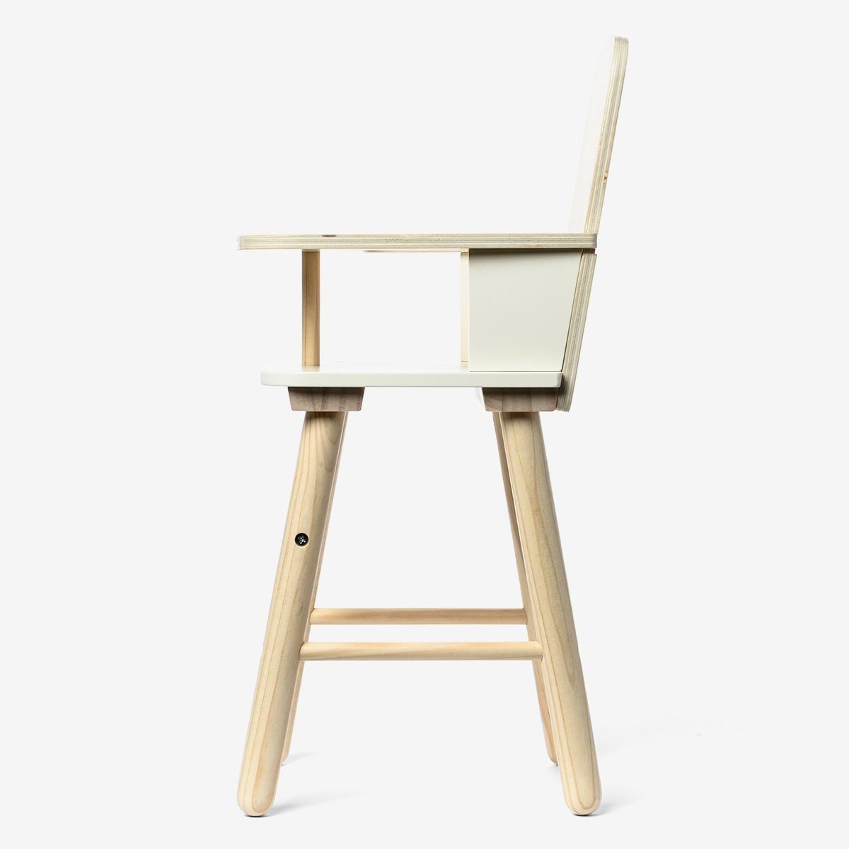 Chaise haute en bois pour poupée blanc, OXYBUL 