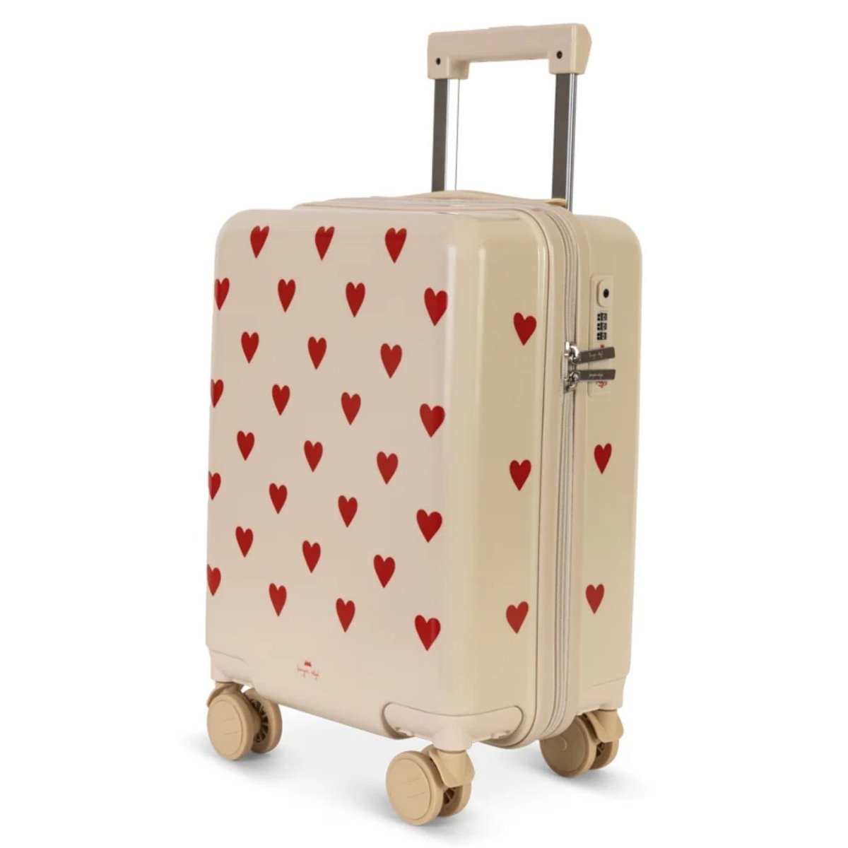 Valise enfant ecru, rouge, KONGES SLOJD