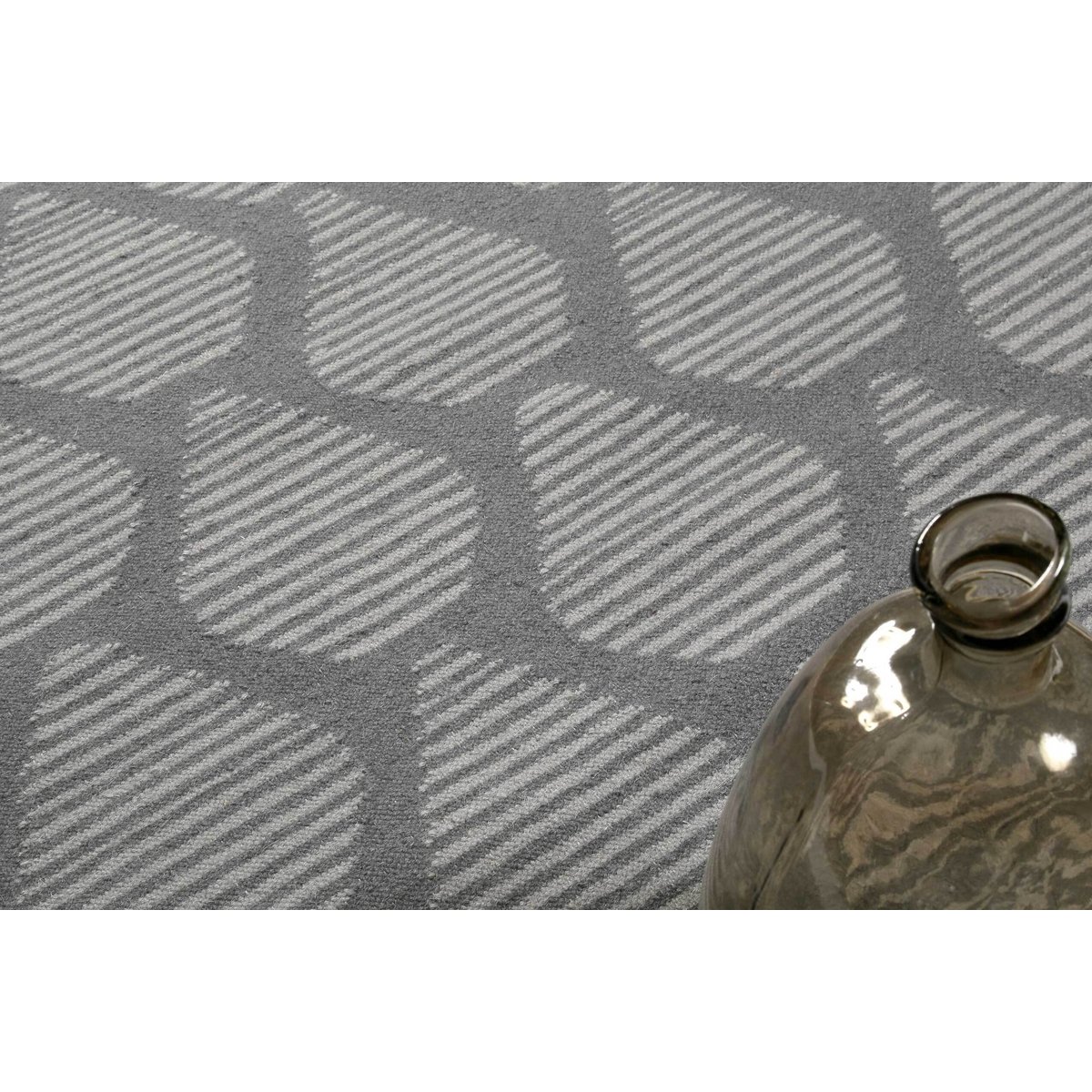 Tapis kilim en laine tisssé main ,  RAINNS KELIM gris, ESPRIT