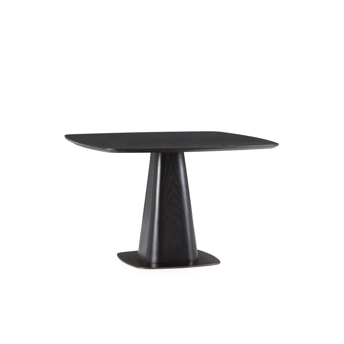 Table à manger carrée NOA 120 cm placage chêne noir, BOBOCHIC