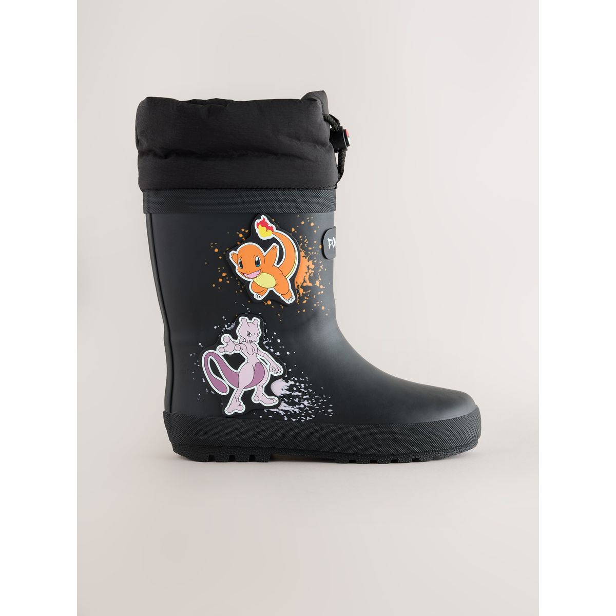 Bottes en caoutchouc revers réglable pokémon noir, NEXT