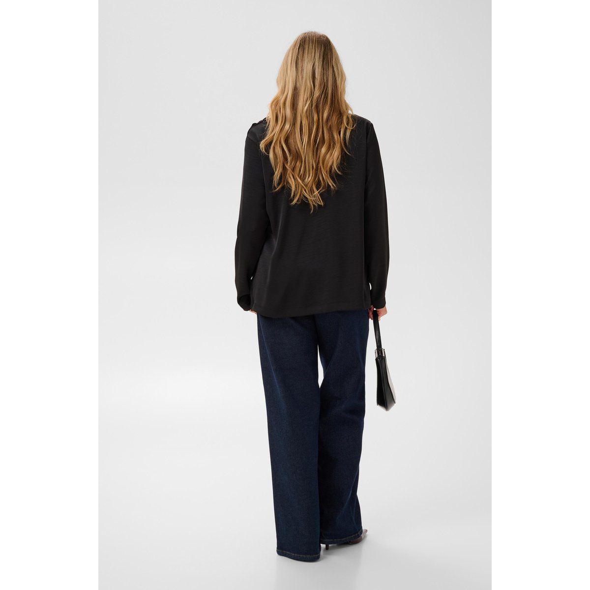 Blouse à manches longues noir black, KAFFE CURVE