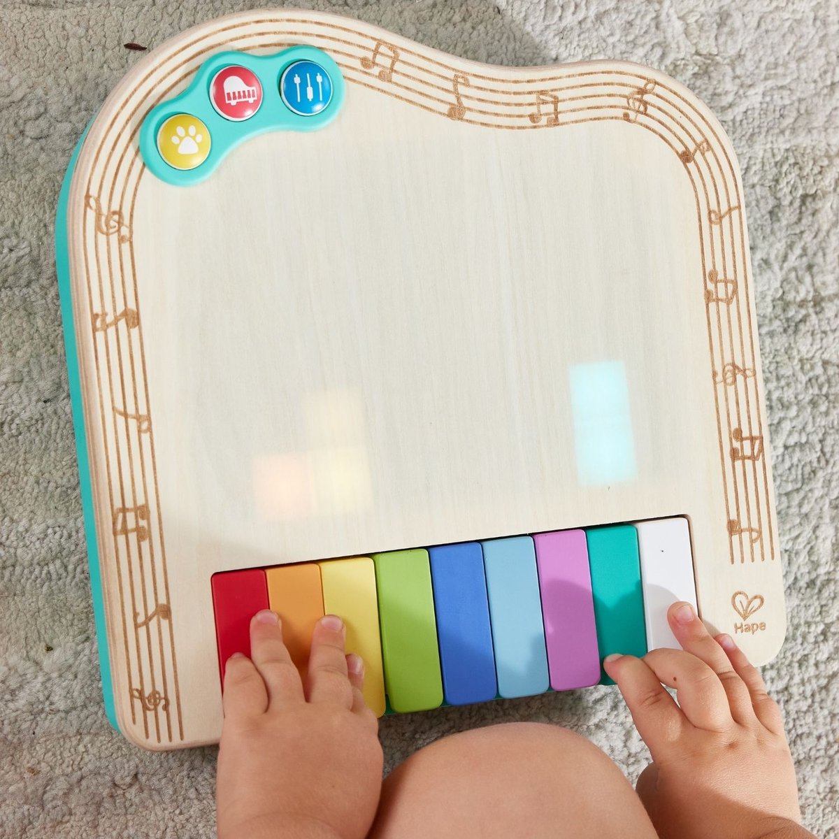 Piano pixel interactif vert, HAPE TOYS