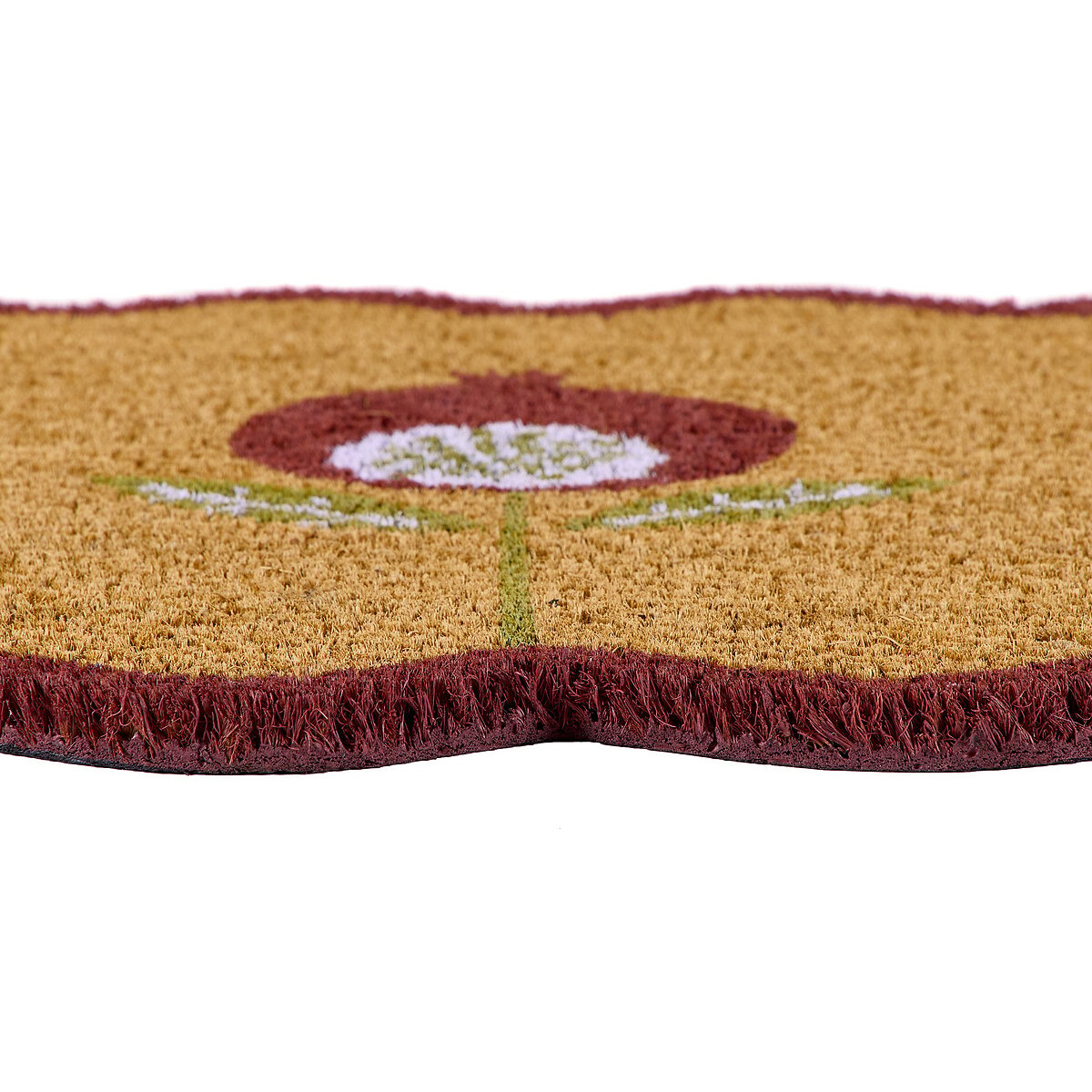 Pepino Plum Scalloped Edge Coir Doormat plum, SCION