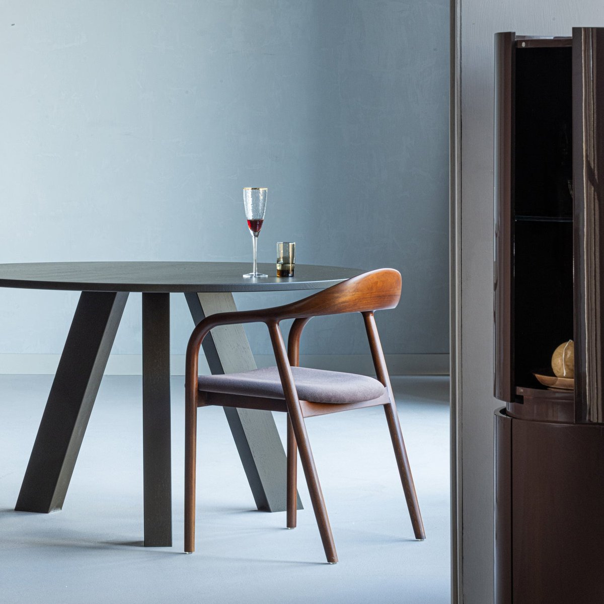 Chaise de salle à manger en bois de hêtre BRAN marron, WOOOD