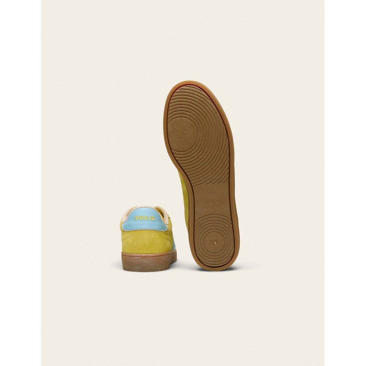 Baskets basses LUCIA citron ciel, ODAJE
