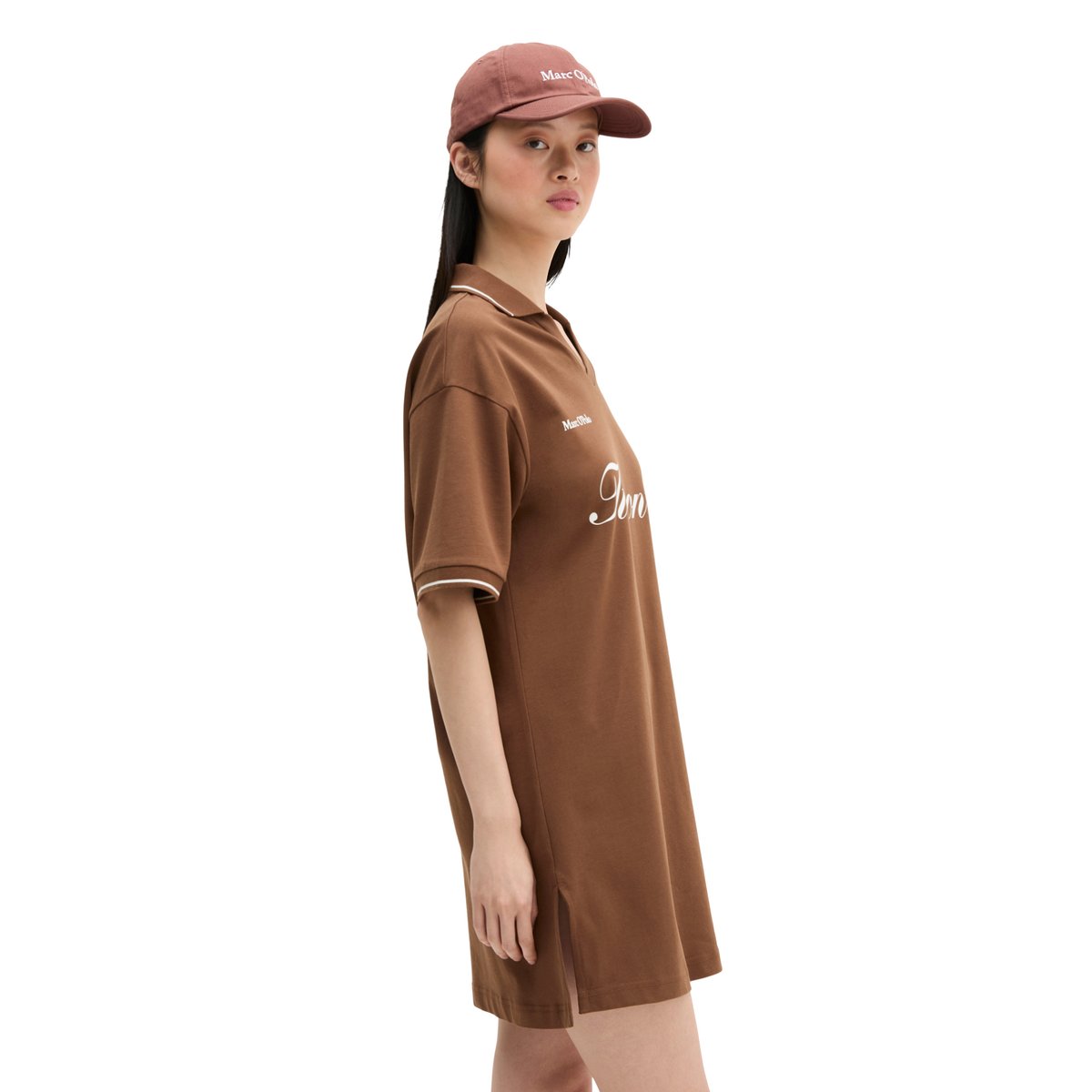 Maillot de football MOP Club '67 Dress en jersey lourd marron foncé, MARC O'POLO