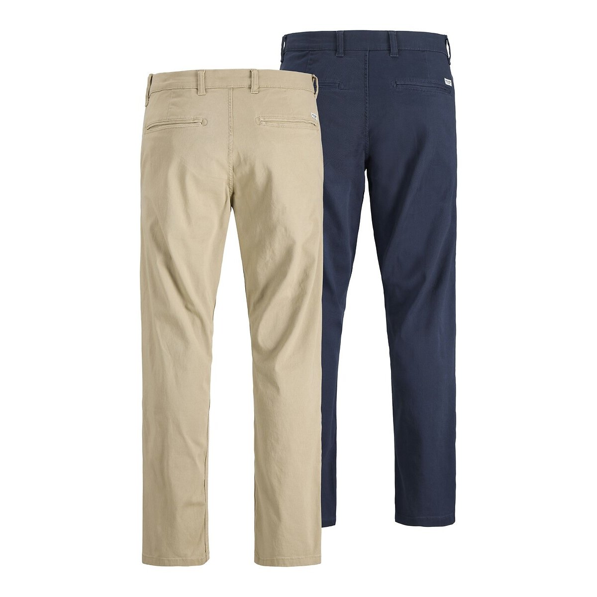 Lot de 2 pantalons chino bleu marine + beige, JACK & JONES