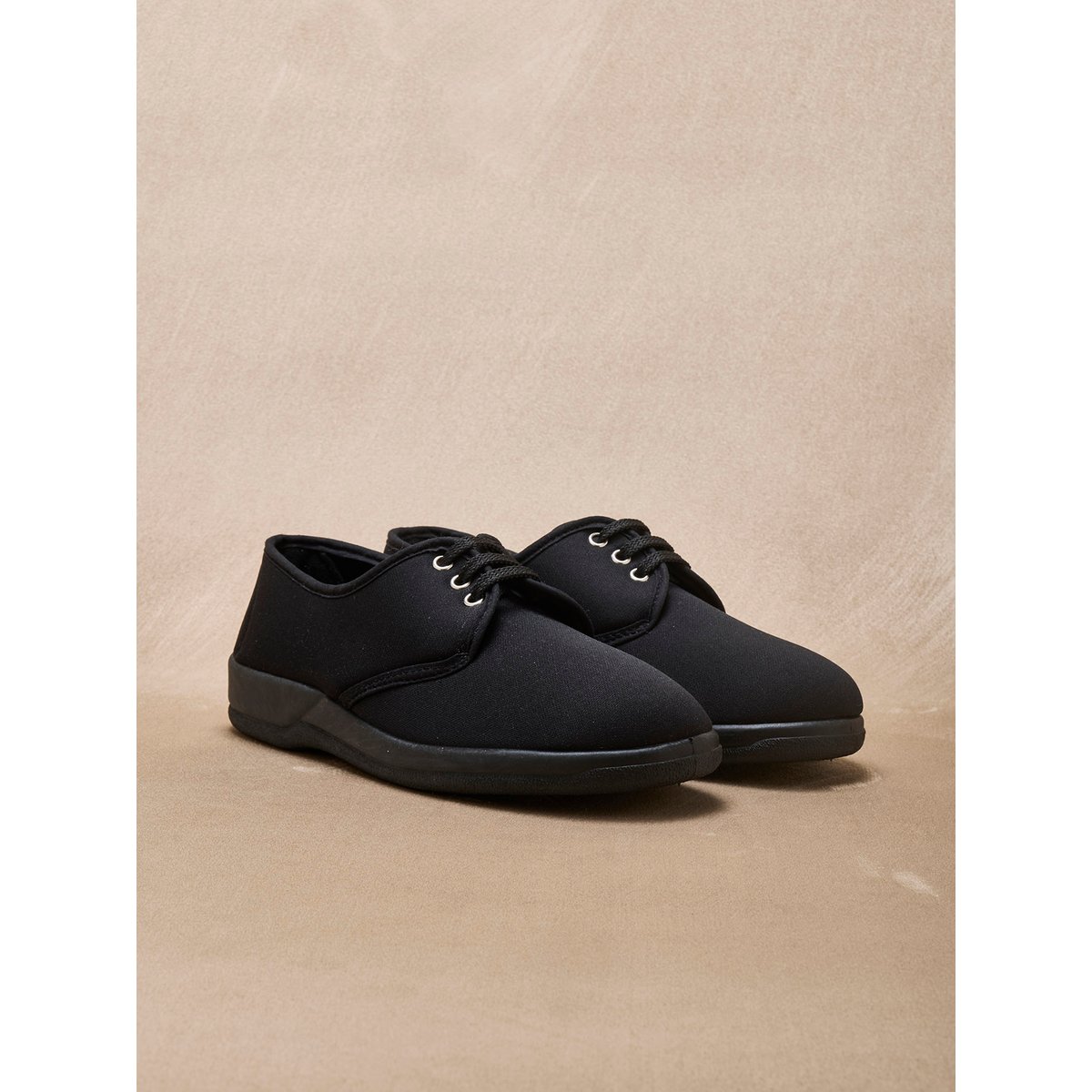 Derbies femme maille extensible noir, PEDICONFORT