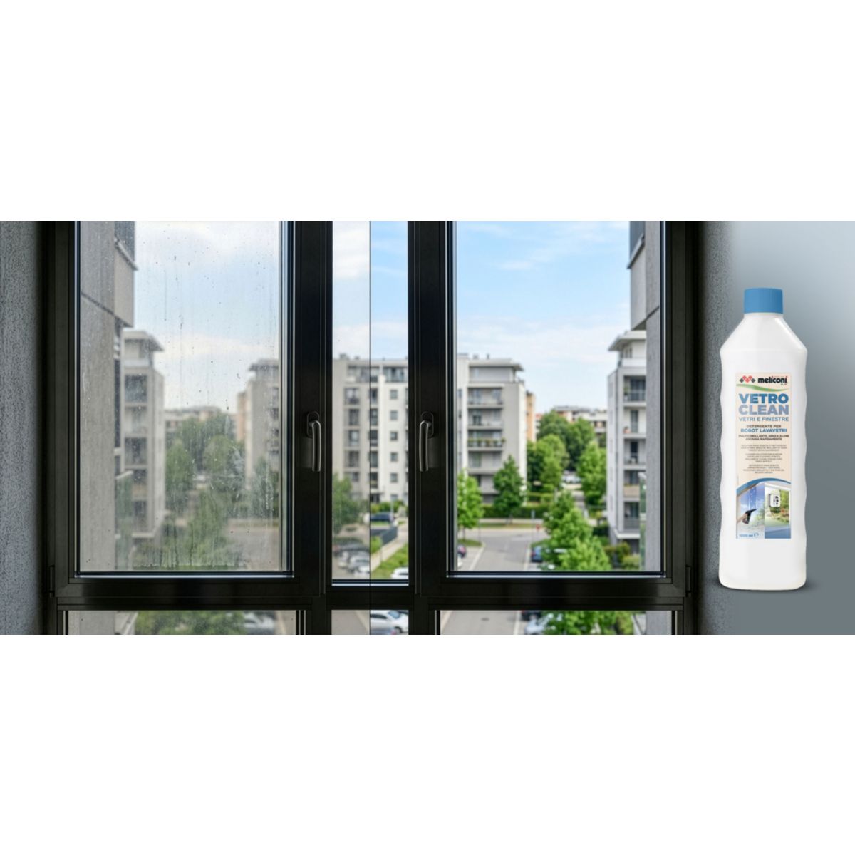 Détergent VETRO CLEAN robots et laveur de vitres couleur unique, MELICONI