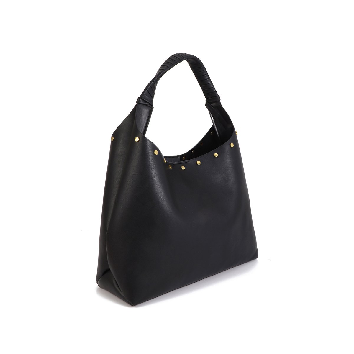Sac à main hobo avec bandoulière noir, LOLA CASADEMUNT