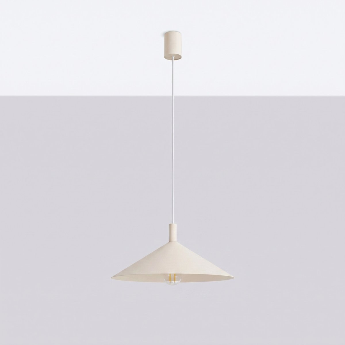 Suspension Acier Beige E27 1 NOX beige, EDEN
