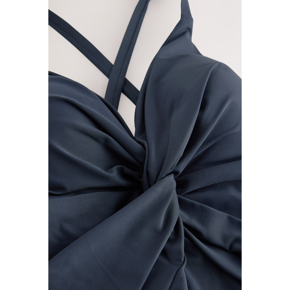 Maillot de bain à torsade devant bleu marine, NEXT