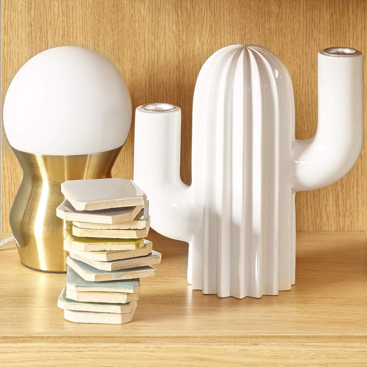 Mini lampe de table en verre et métal IZMO ll doré, HABITAT