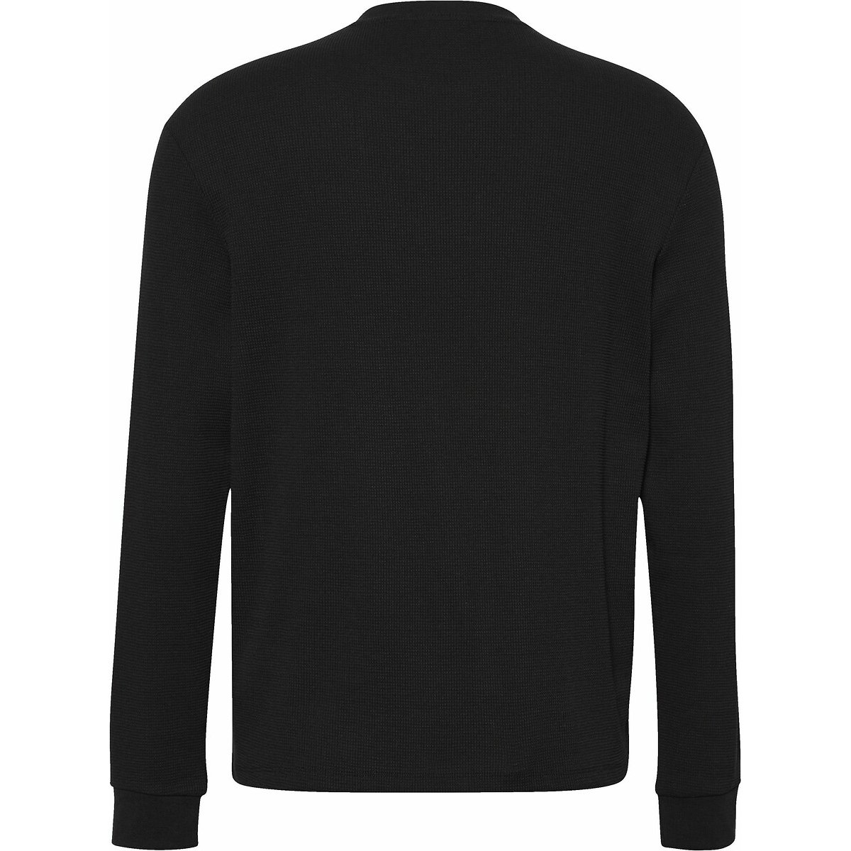 T-shirt manches longues texture gaufrée noir, CALVIN KLEIN JEANS
