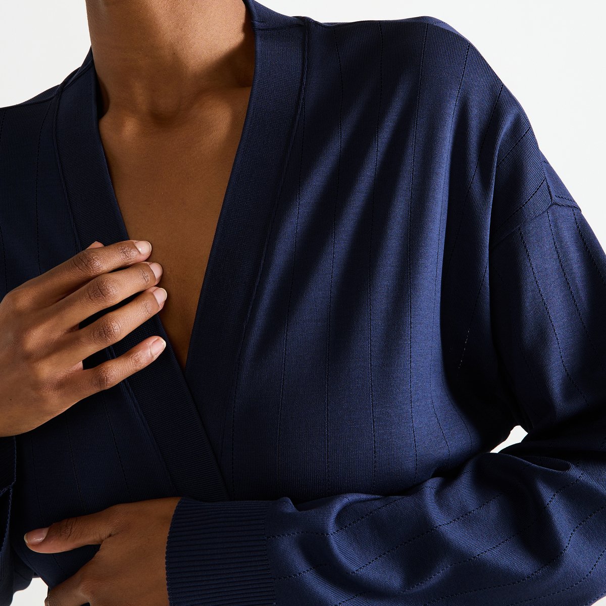 Gilet en tricot ÉNORA nuit, LAURENCE TAVERNIER
