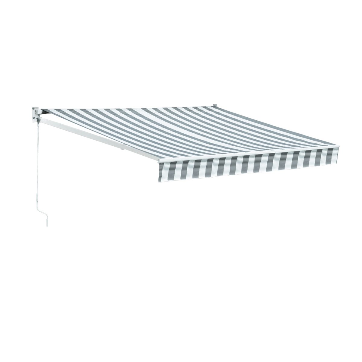 Store banne, 2,5x2m, SAULE blanc, gris, blanc, HAPPY GARDEN