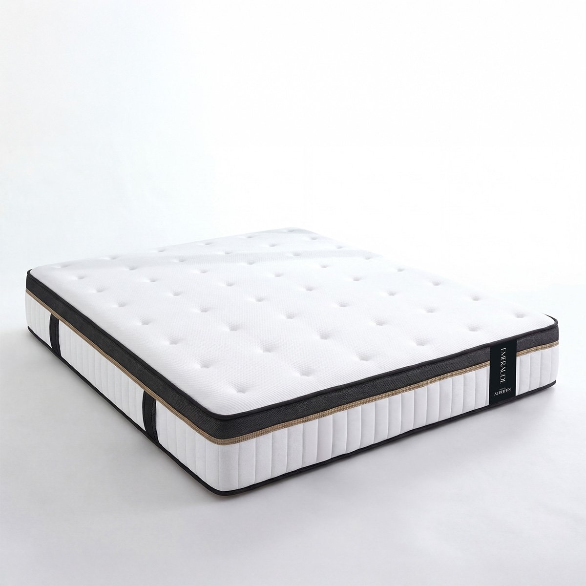 Matelas Mémoire de Forme EMERAUDE - 24 cm d'épaisseur - Accueil moelleux, soutien ferme blanc, MAISON AUBERTIN