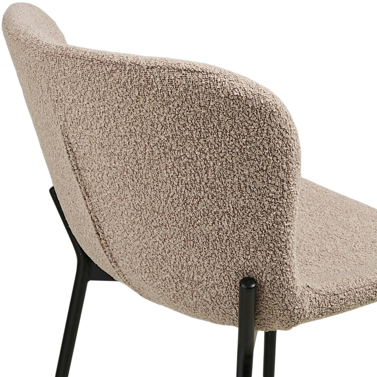 Chaise de bar en tissu bouclette (lot de 2) BERLIN beige, PIER IMPORT