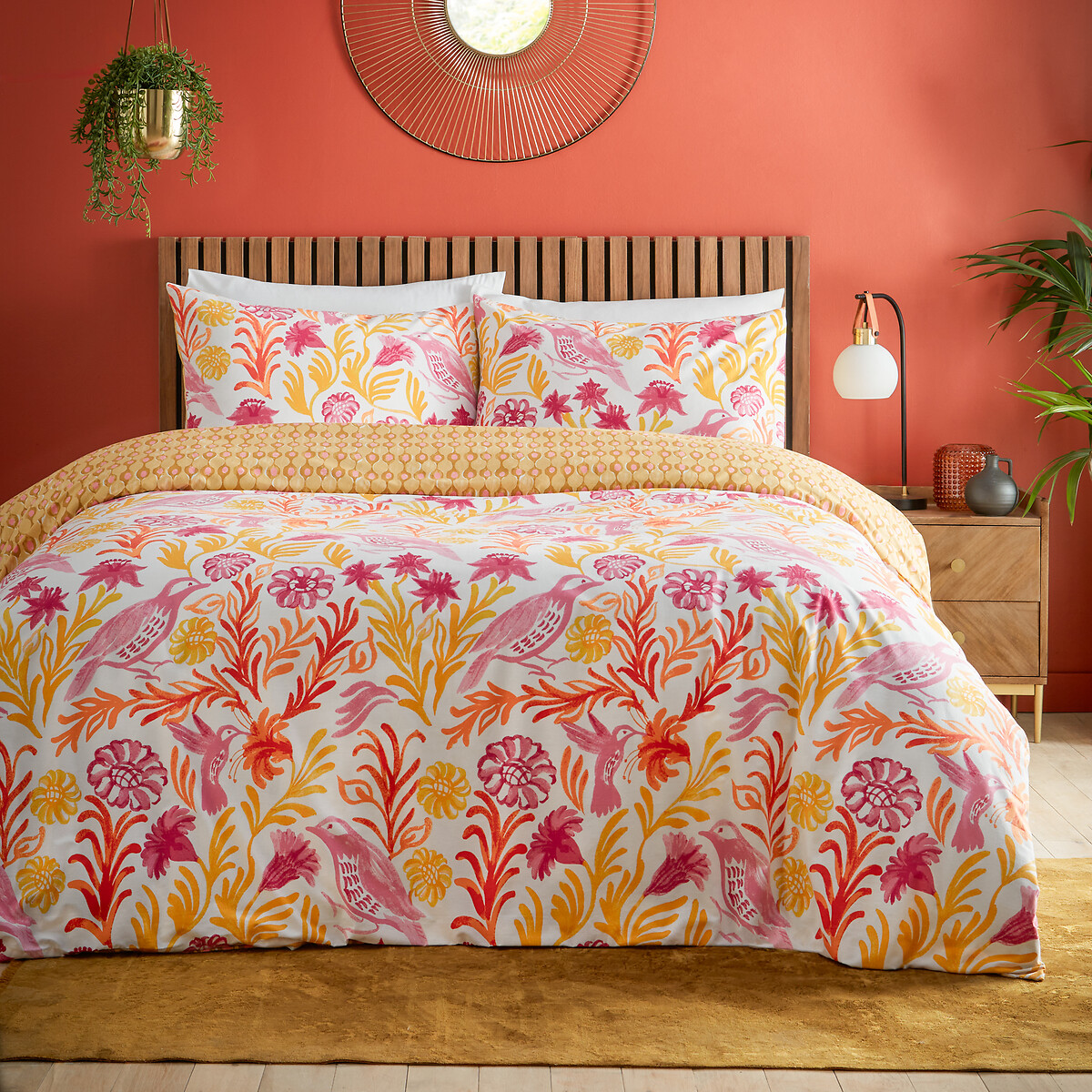 Absract Duvet Cover and Pillowcase Set citrus yellow, FURN.