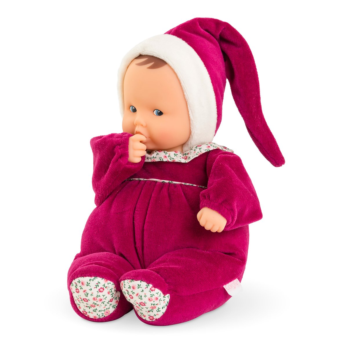Doudou Babipouce Rose Grenadine couleur unique, COROLLE